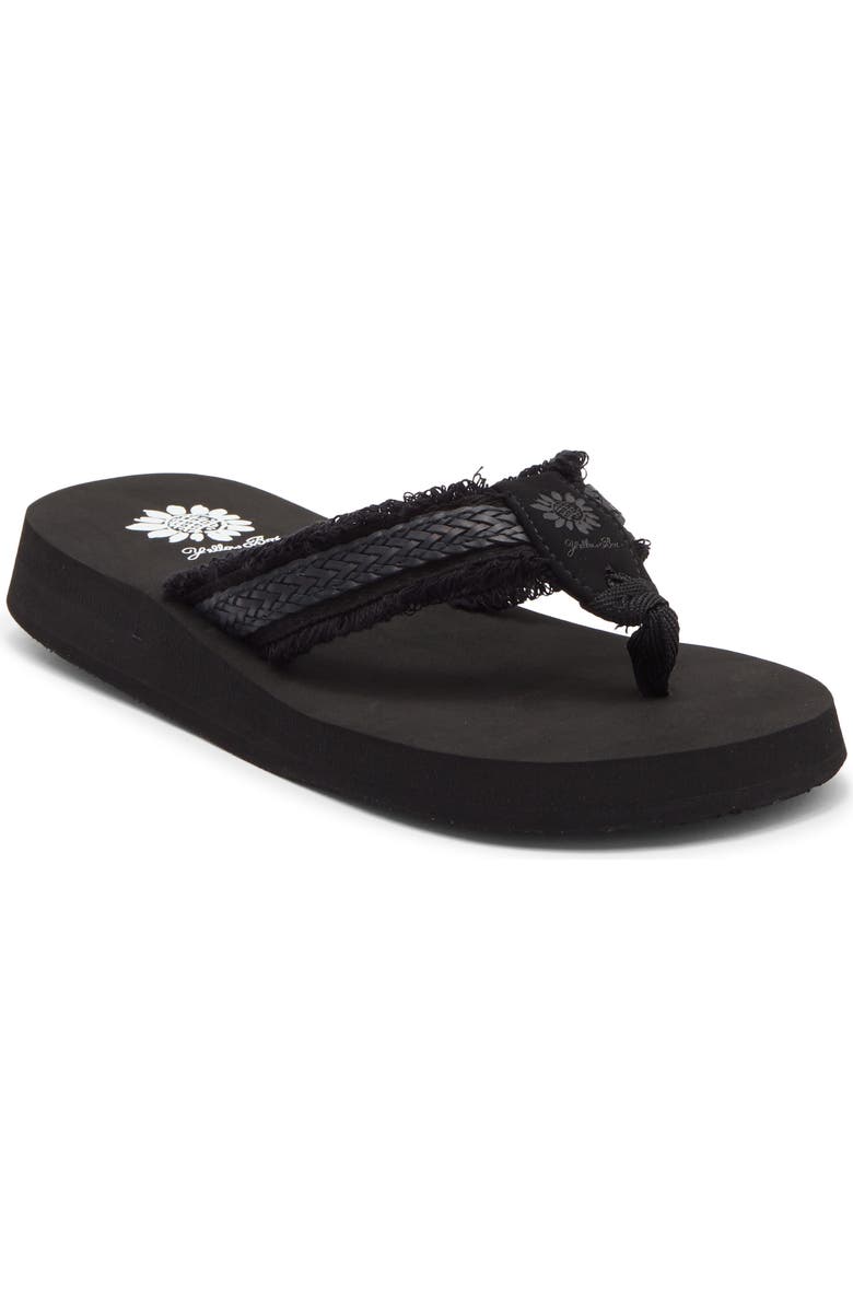 Yellow Box Premium Fianni Flip Flop Sandal, Main, color, Black