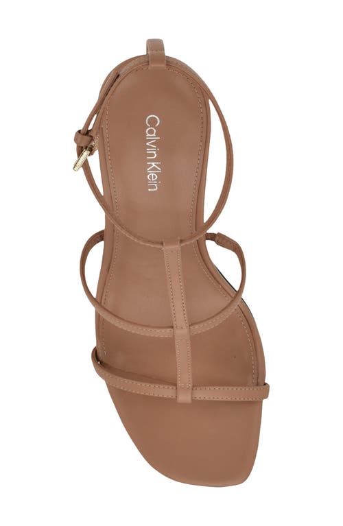Calvin Klein Pelara Ankle Strap Sandal In Animal Print