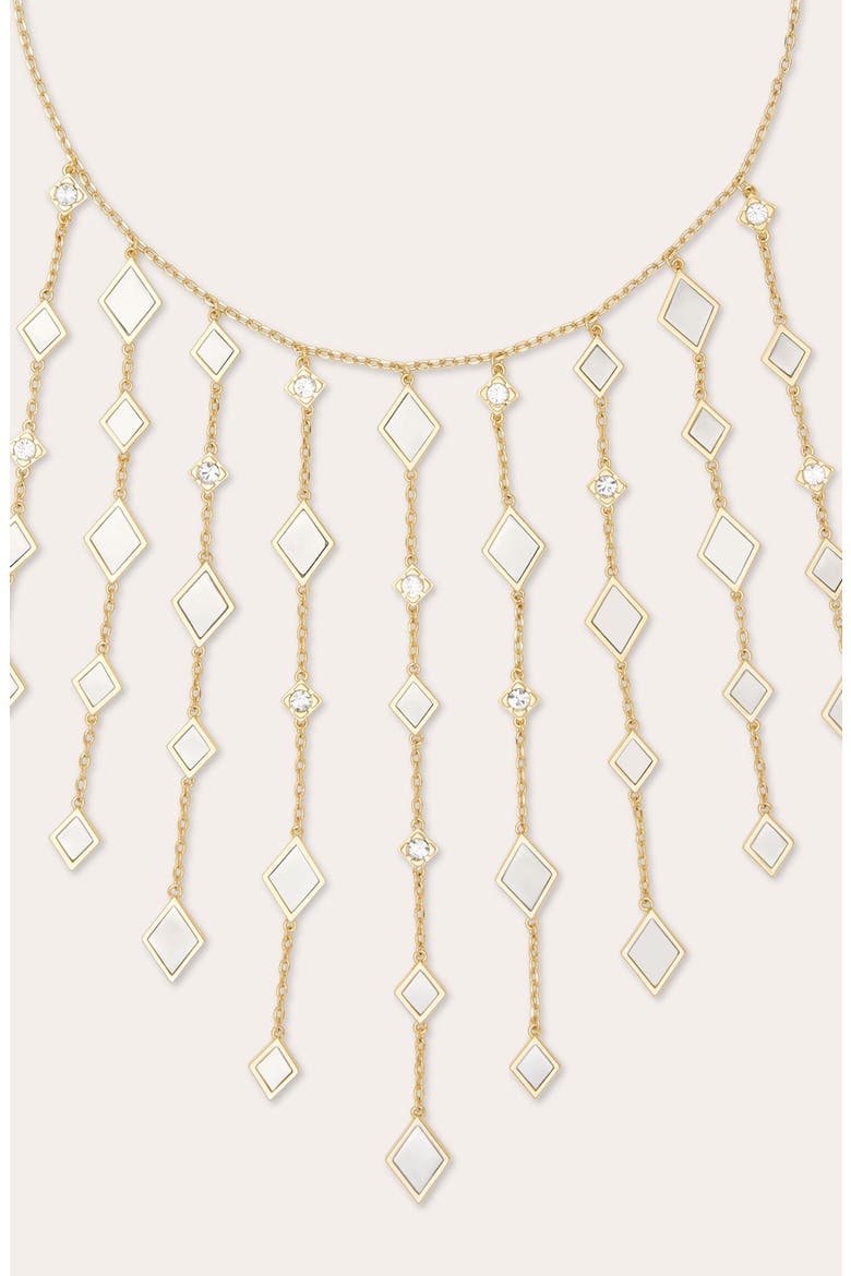 Eliza Crystal Fringe Collar Necklace, Alternate, color, CLEAR/ TWO TONE
