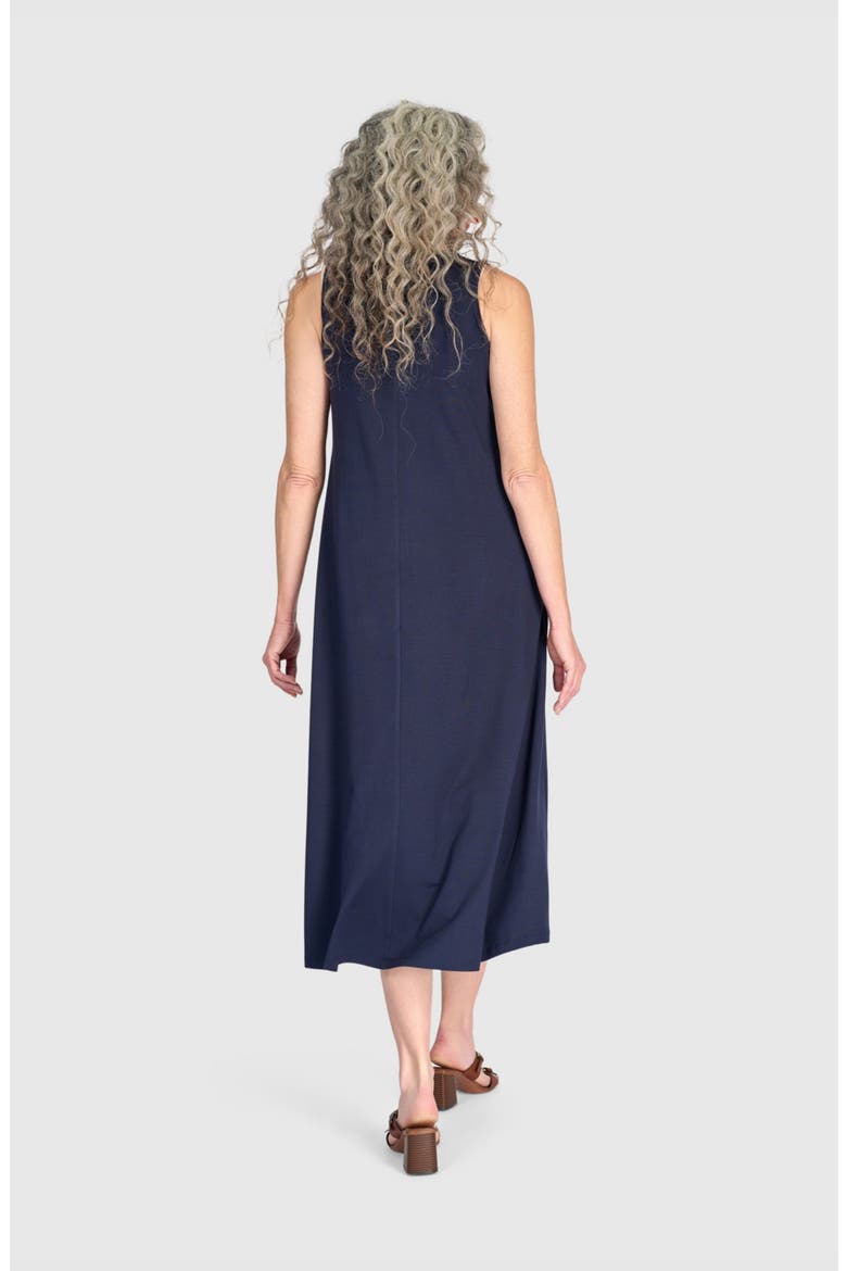 Sleeveless A-line Dress, Alternate, color, Navy