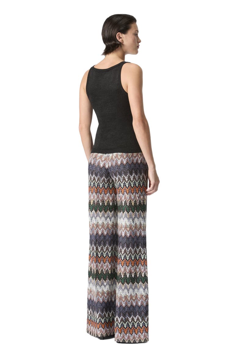 Tank Top In Viscose Lamé, Alternate, color, Black