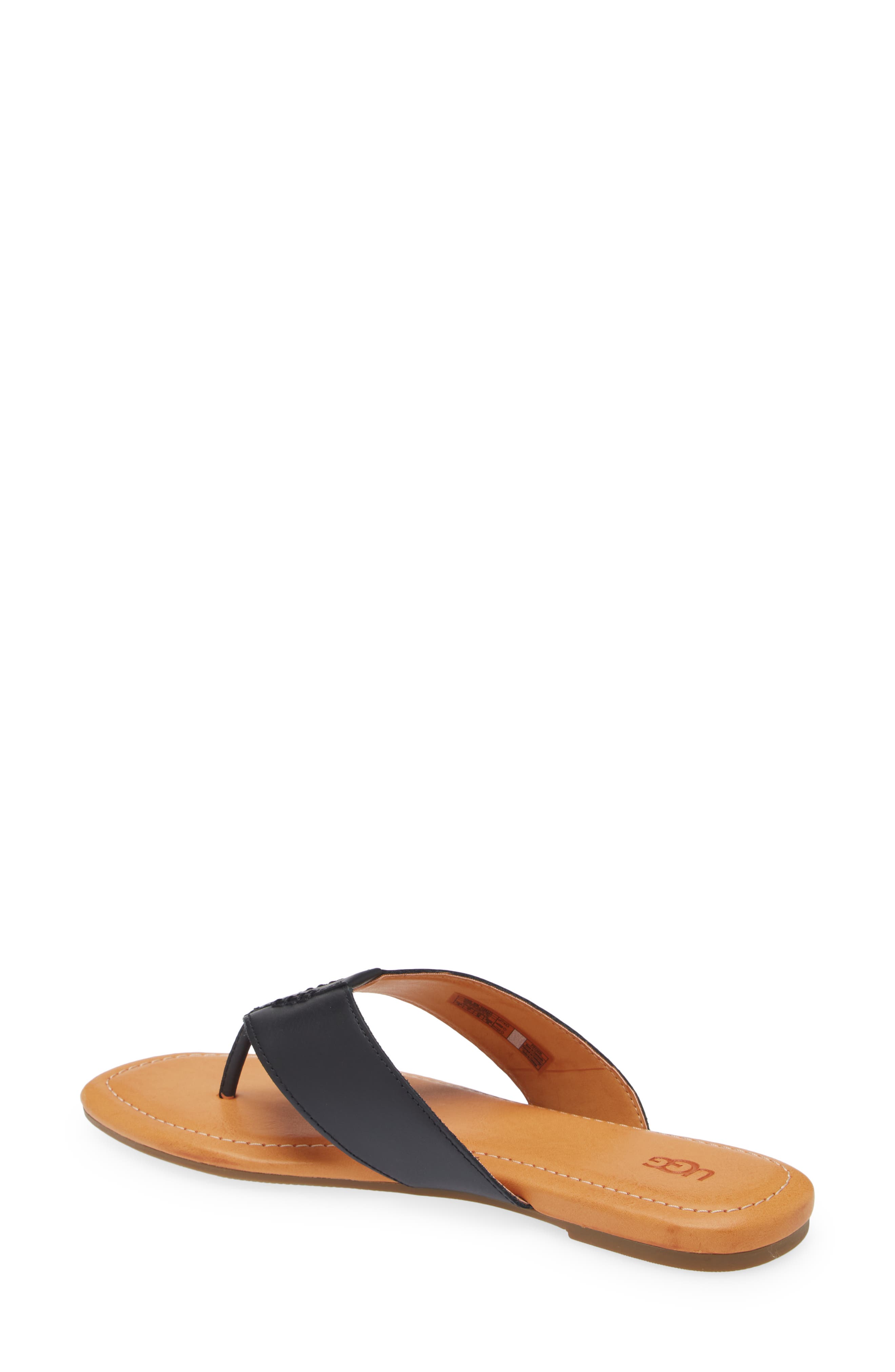 UGG<sup>®</sup> Carey Leather Flip Flop, Alternate, color, 