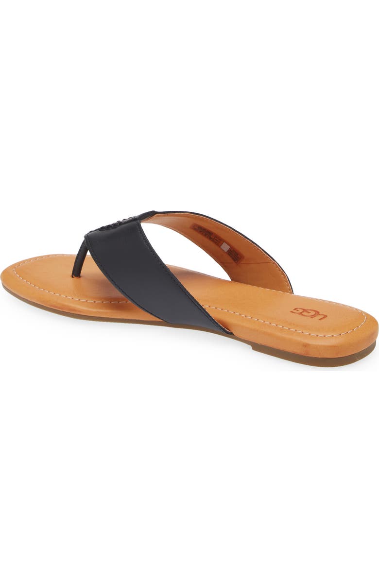 UGG<sup>®</sup> Carey Leather Flip Flop, Alternate, color,