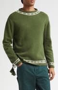 Bode Moritz Tassel Trim Virgin Wool Sweater