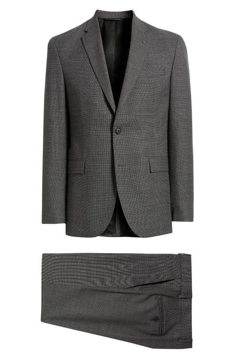Ross Slim Fit Grey Mélange Wool Suit (Regular, Short & Long)