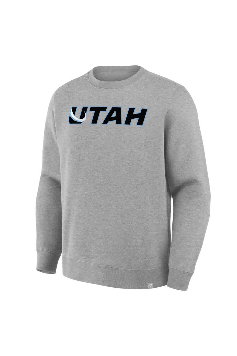 Men's Fanatics  Heather Gray Utah Mammoth Combo Legacy Fleece Sweatshirt, Alternate, color, Heather Gray