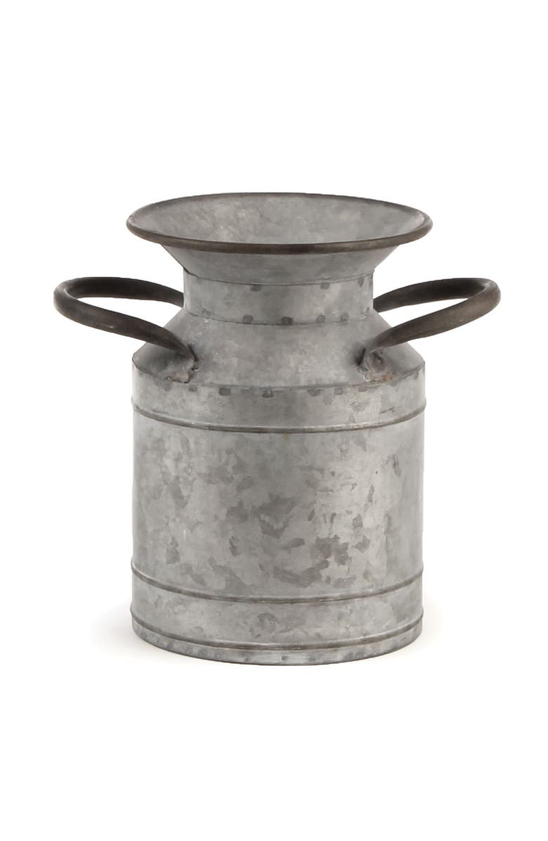 Napa Home & Garden Paris Vintage Tin Jug, Main, color, Gray