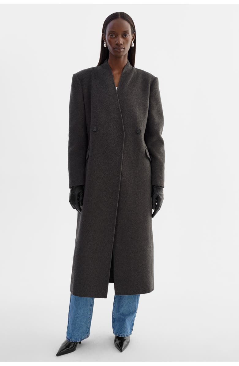 LAMARQUE Callie | Double Face Wool Coat, Main, color, Heather Charcoal