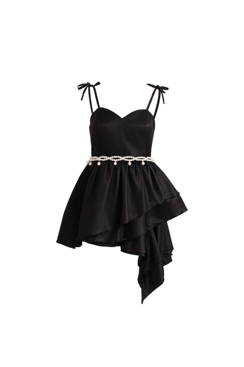 Sweetheart Bow Belt Dress, Main, color, Black