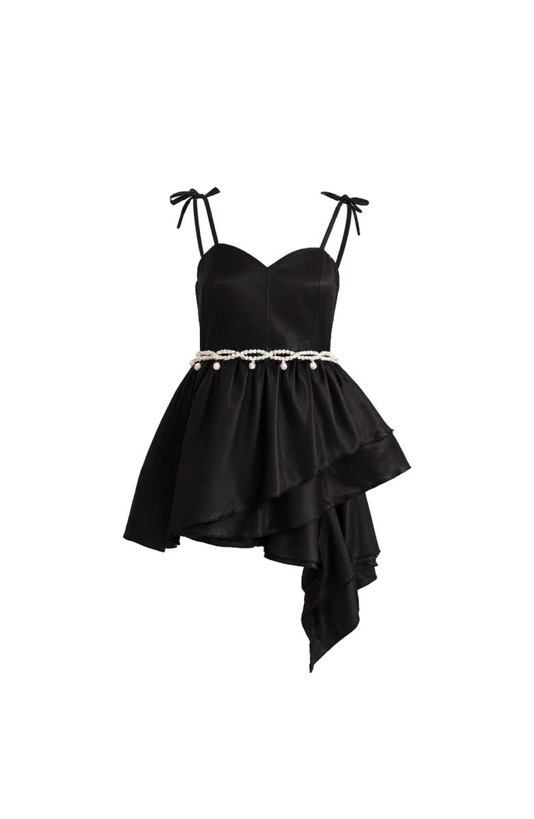 Tulleen Sweetheart Bow Belt Dress, Main, color, Black