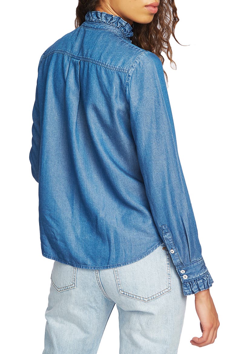 Ruffle Tencel® Lyocell Shirt, Alternate, color, AUTHENTIC