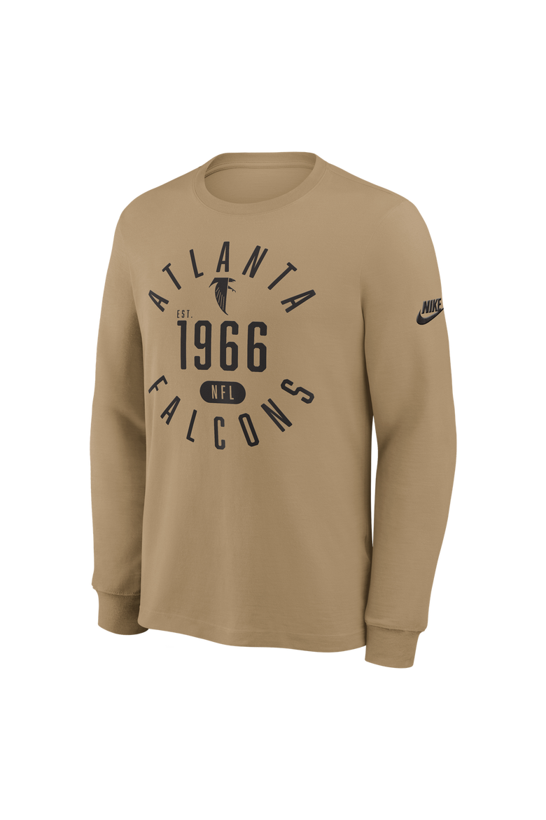 Men's Nike Tan Atlanta Falcons Blitz Package Rewind Slub Dri-FIT Long Sleeve T-Shirt, Alternate, color, Tan