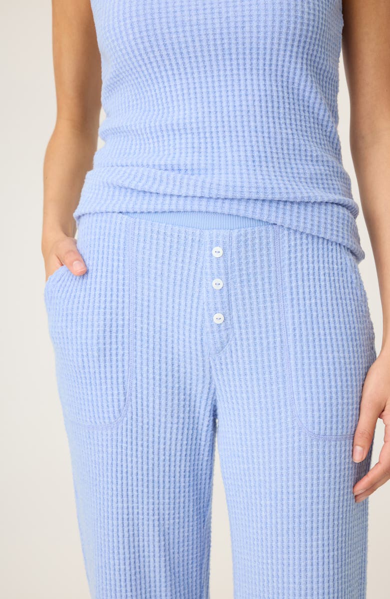 PJ Salvage Morning Waffle Knit Pajama Pants, Alternate, color, Peri