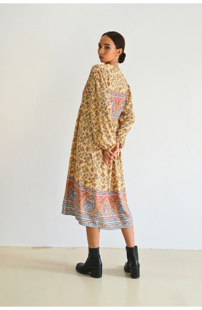 PINK HALEY Gianna Midi Dress, Alternate, color, Yellow