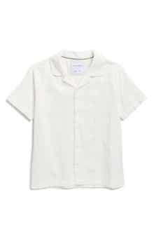 DENIM AND FLOWER Kids' Textured Camp Shirt