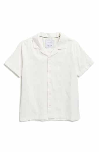 DENIM AND FLOWER Kids' Textured Camp Shirt