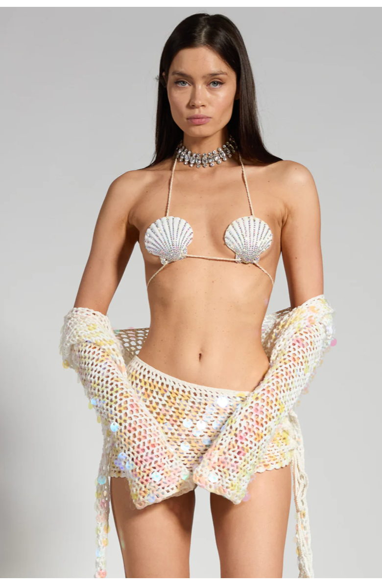 SPARKL SIREN MINI SKIRT, Alternate, color, 