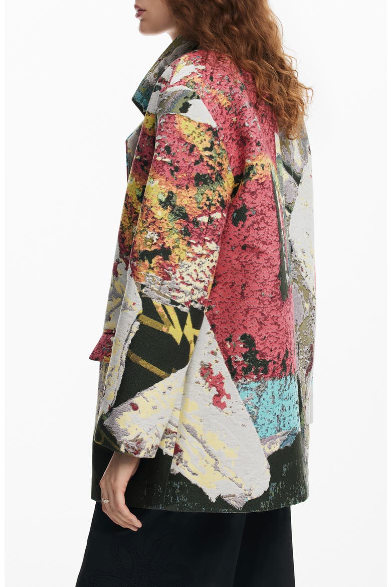 Lacroix Poster Tapestry Cotton Blend Coat, Alternate, color, MIX
