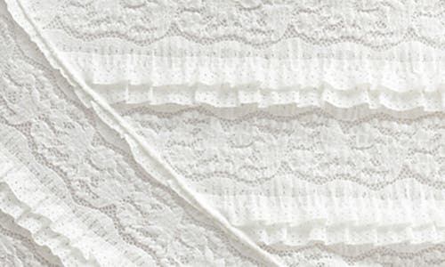 Lush Asymmetric Lace Dress In Off White