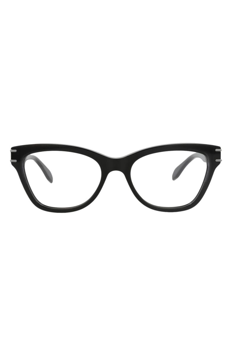 MCQ Optical Glasses, Main, color, Black Black Transparent