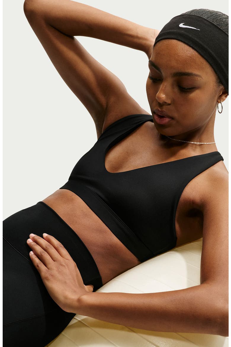 Indy Strappy Dri-FIT Low Impact Sports Bra, Alternate, color, 010 BLACK/ WHITE