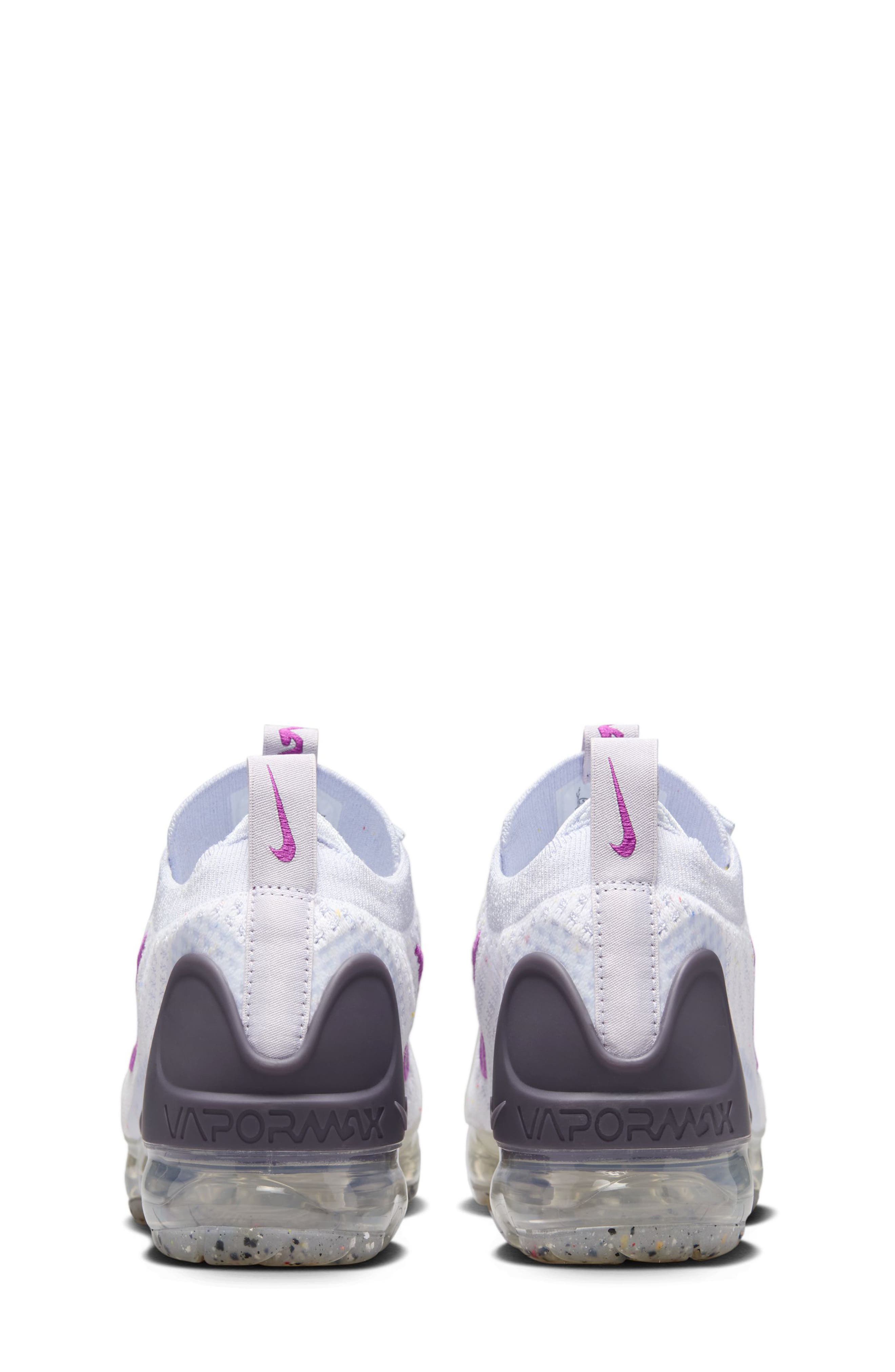 Nike Kids' Air VaporMax 2021 FK Sneaker, Alternate, color, White/ Dark Raisin/ Grey