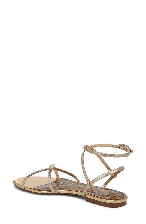 Sam Edelman Ellina Ankle Strap Sandal In Amber Gold