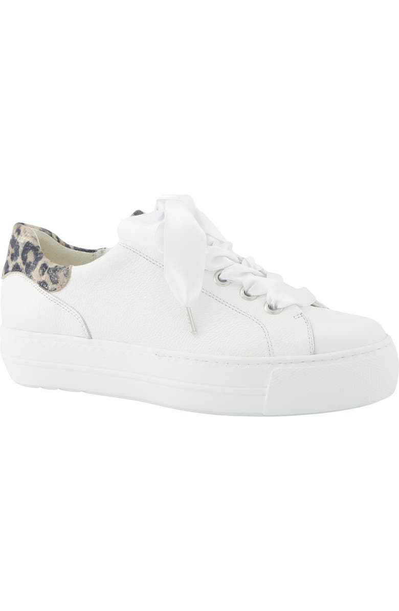 Paul Green Blakely Platform Sneaker, Main, color, White Almond Combo