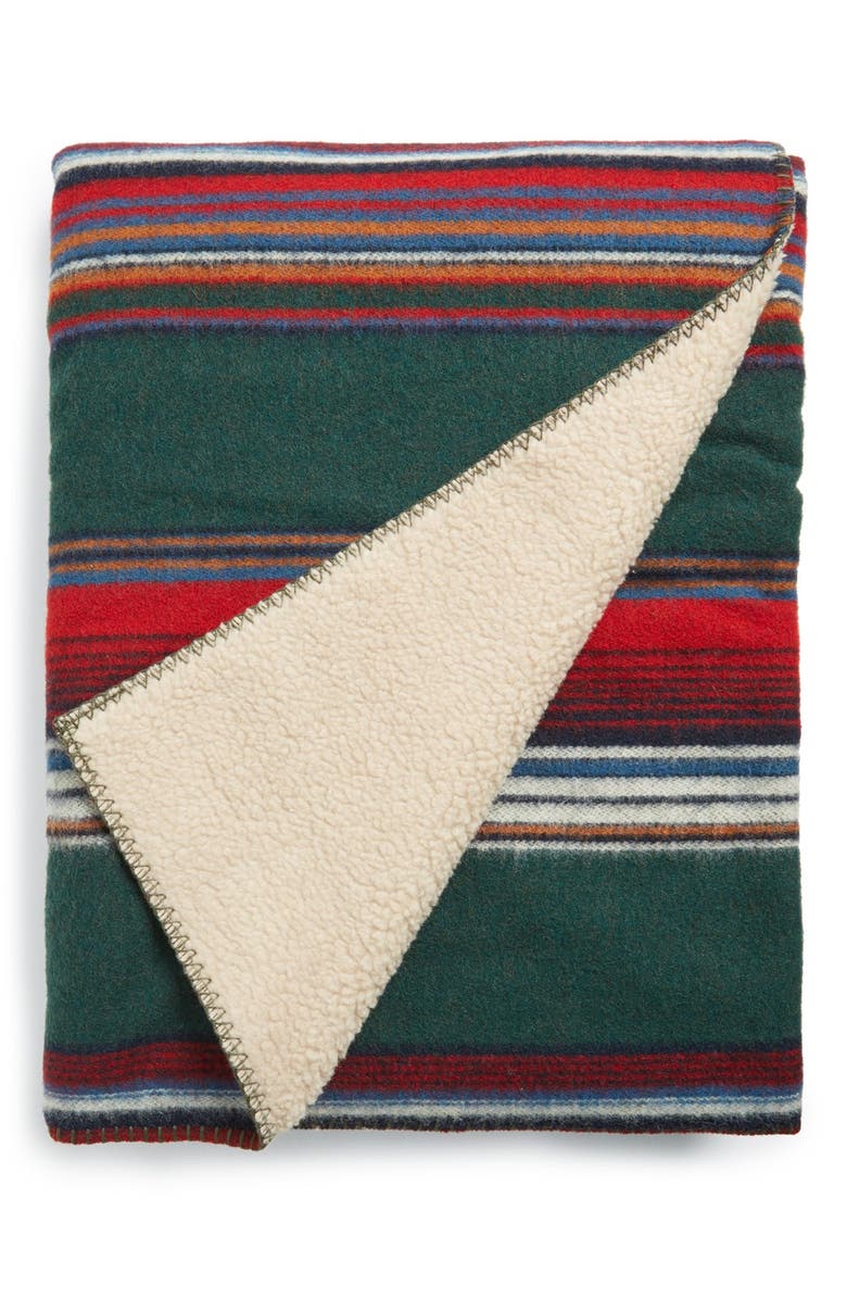 Woolrich 'Overlook Pass' Stripe Wool Blend Throw, Main, color, 