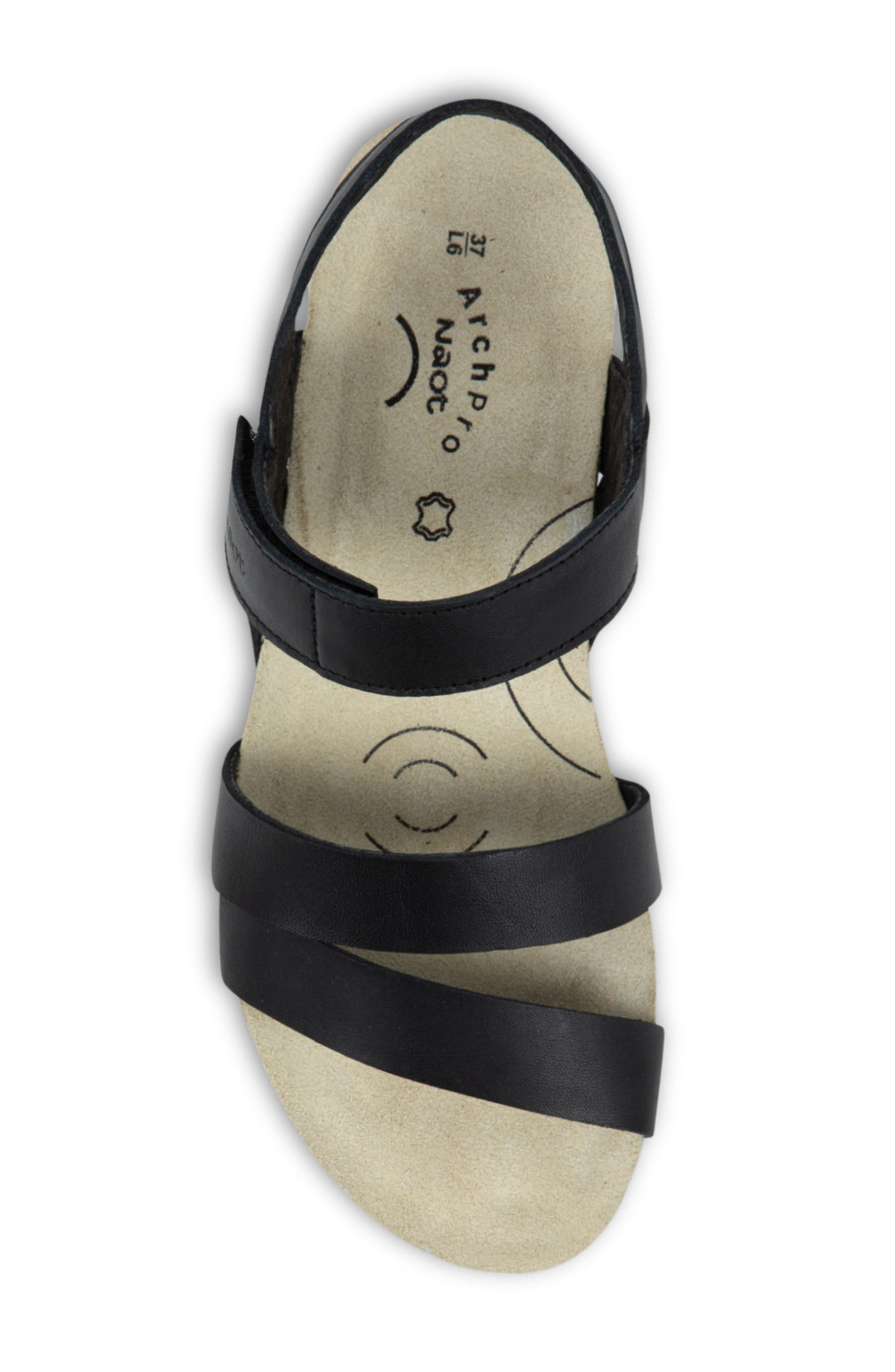 Naot Kayla Arch Pro Sandal, Alternate, color, Black Leather