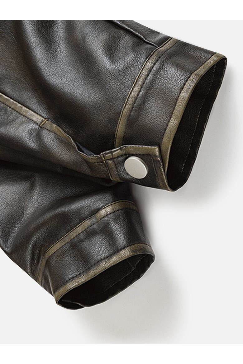 Vintage Leather Jacket, Alternate, color, Coffee