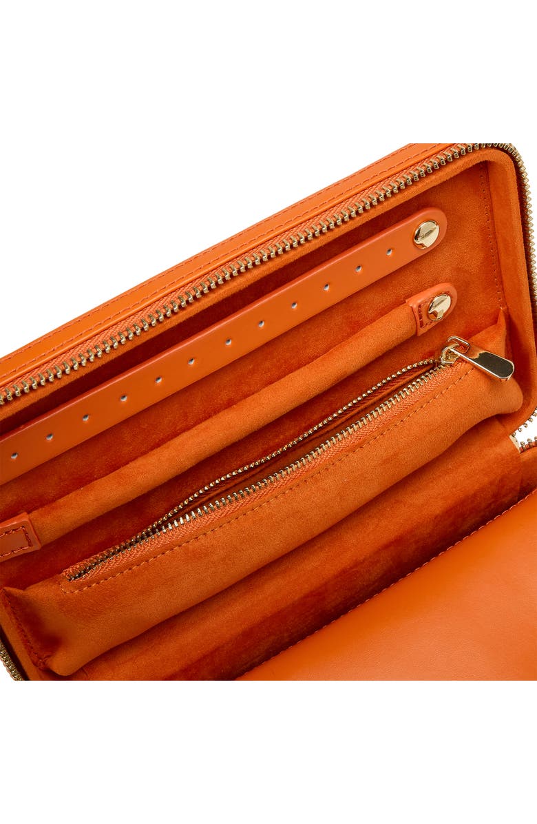 WOLF Maria Medium Zip Jewelry Case, Alternate, color, Tangerine