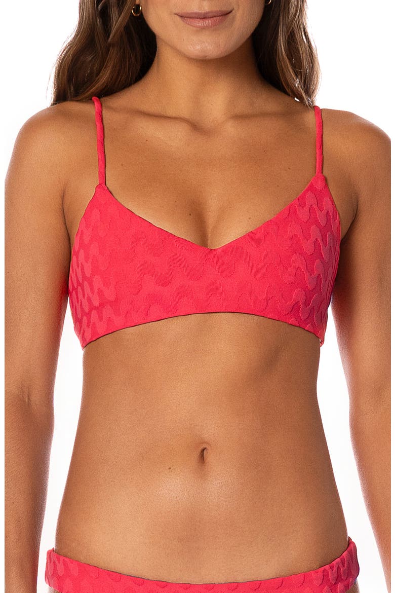 Apple Red Rocks Reversible Bikini Top, Main, color, RED