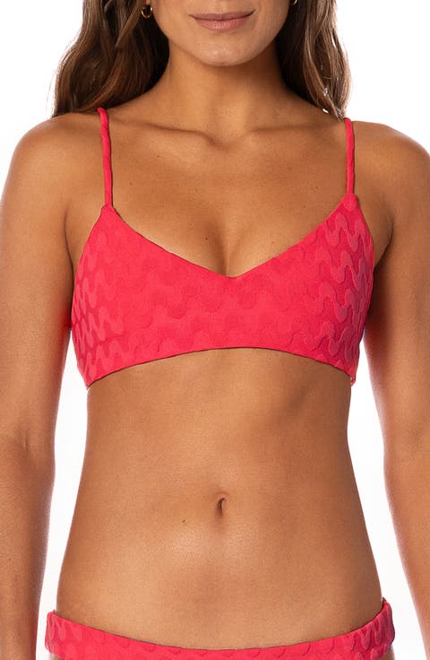 Apple Red Rocks Reversible Bikini Top