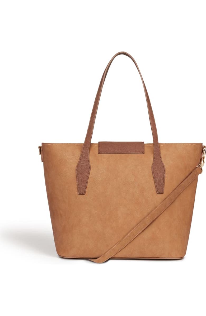 LaBante London Maple Brown Vegan Leather Tote Bag, Alternate, color, Brown