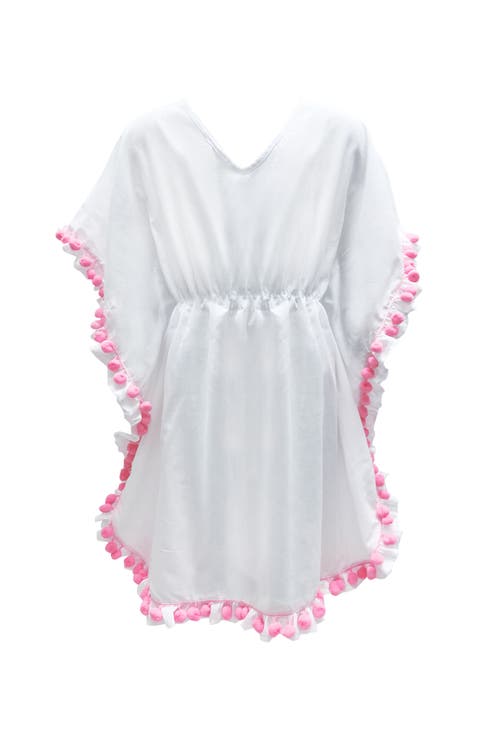 Kids' Pink Pompom Detail Caftan