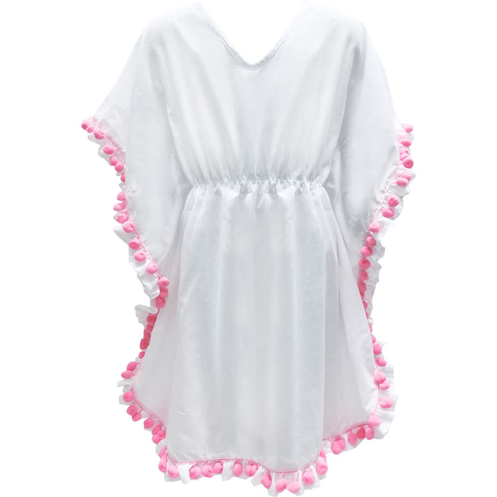 Nessi Byrd Kids' Pink Pompom Detail Caftan
