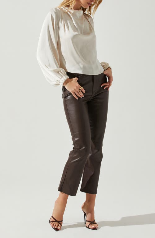 Astr The Label Veronica Open Back Matte Satin Top In White