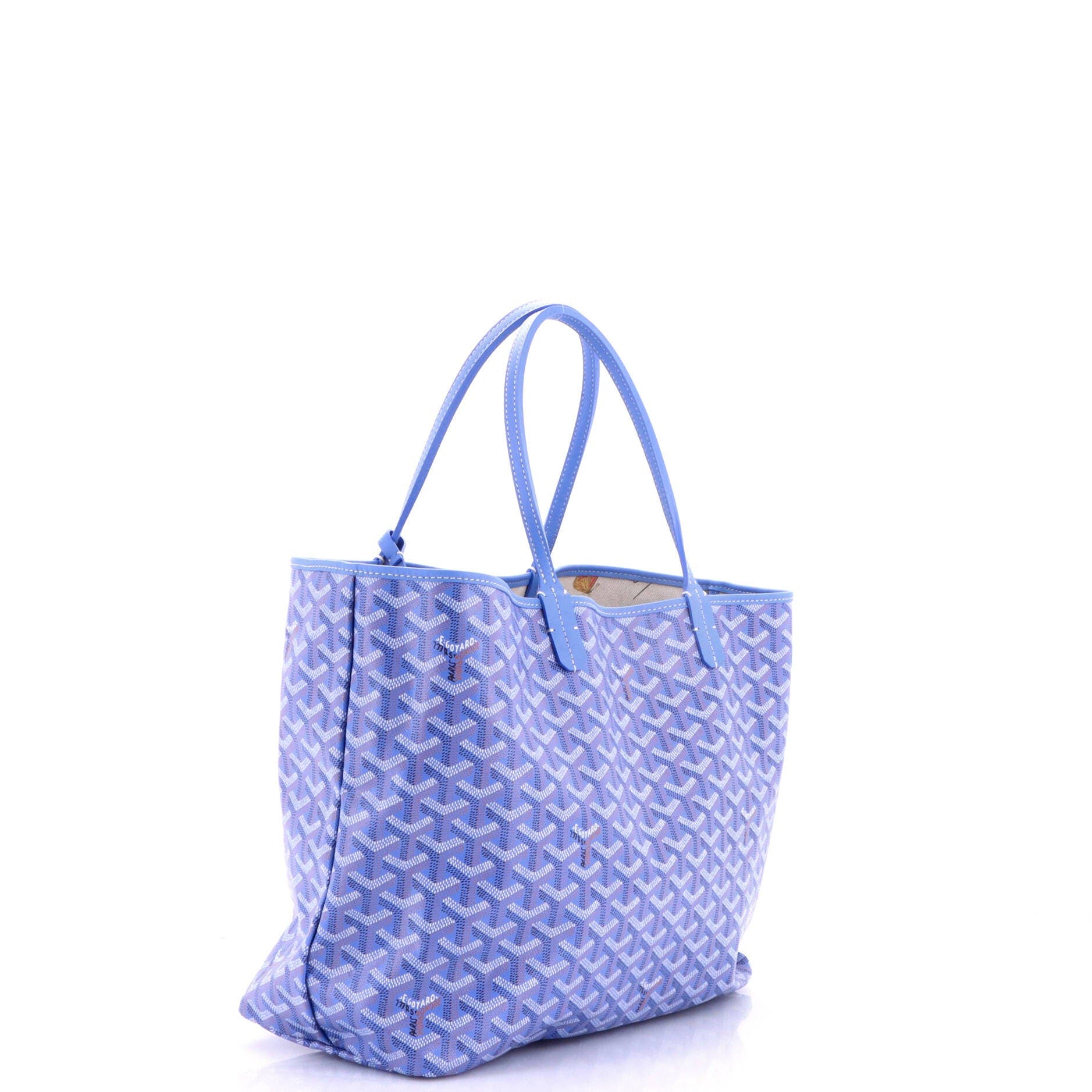 Saint Louis Reversible Tote Coated Canvas and Printed Canvas PM, Alternate, color, Purple