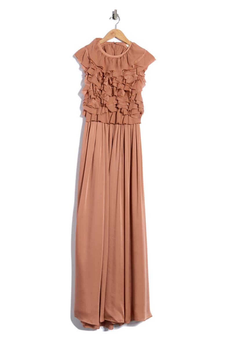 Byzantine Silk Backless Gown, Main, color, DESERT ROSE