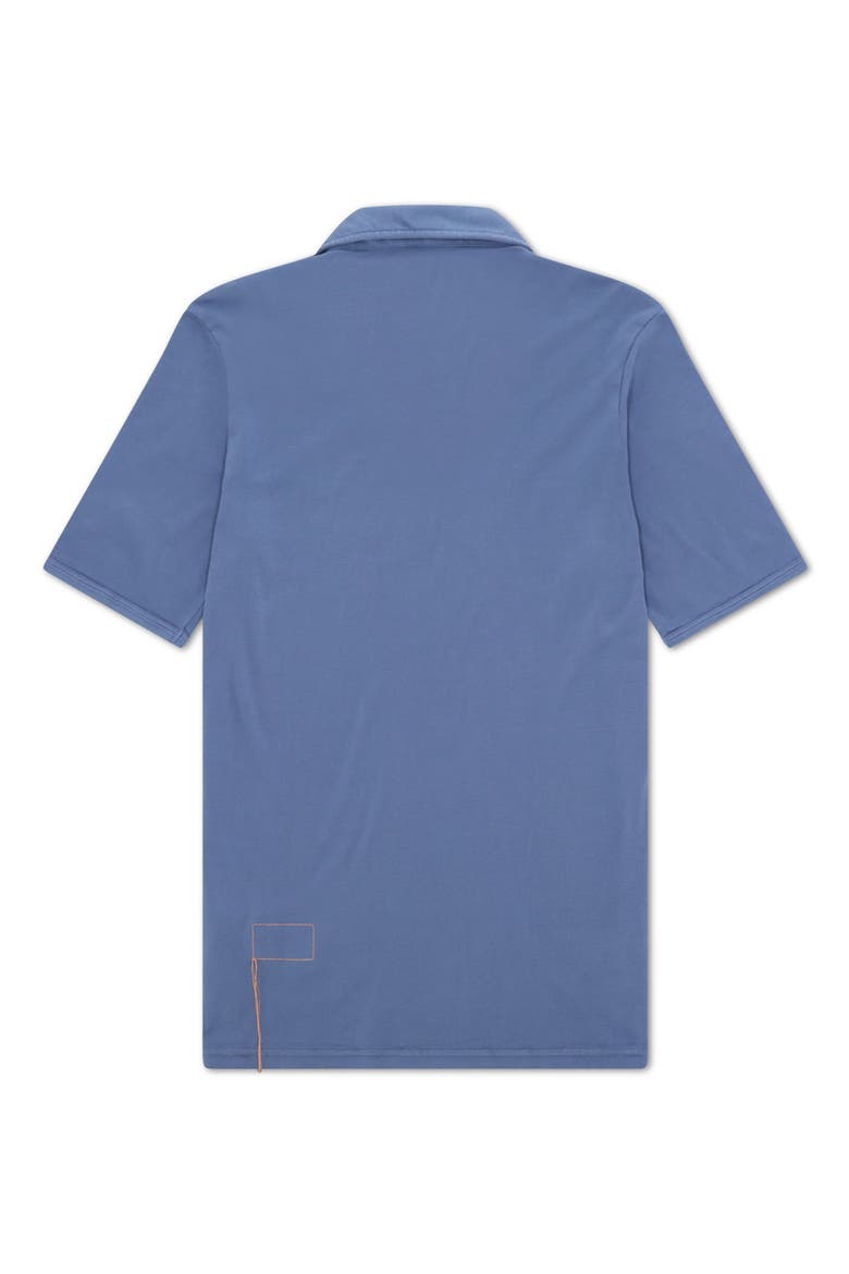 Goose Short Sleeve Polo, Alternate, color, Indigo Rinse