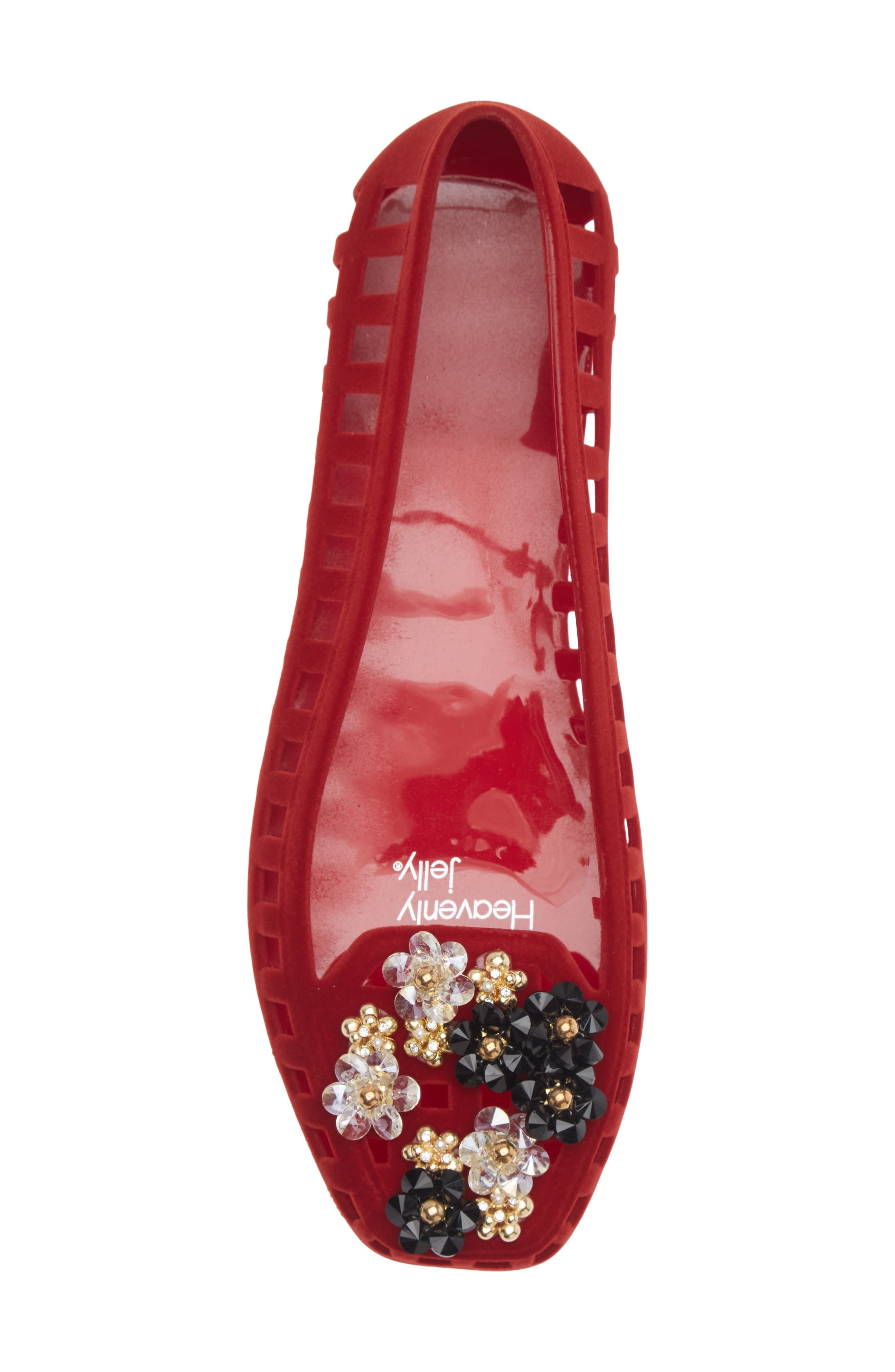 Aura Jelly Ballet Flat, Alternate, color, RED