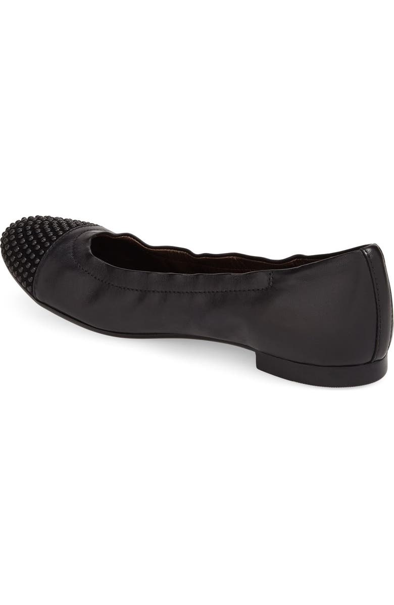AGL 'Blakely' Studded Cap Toe Ballet Flat, Alternate, color,