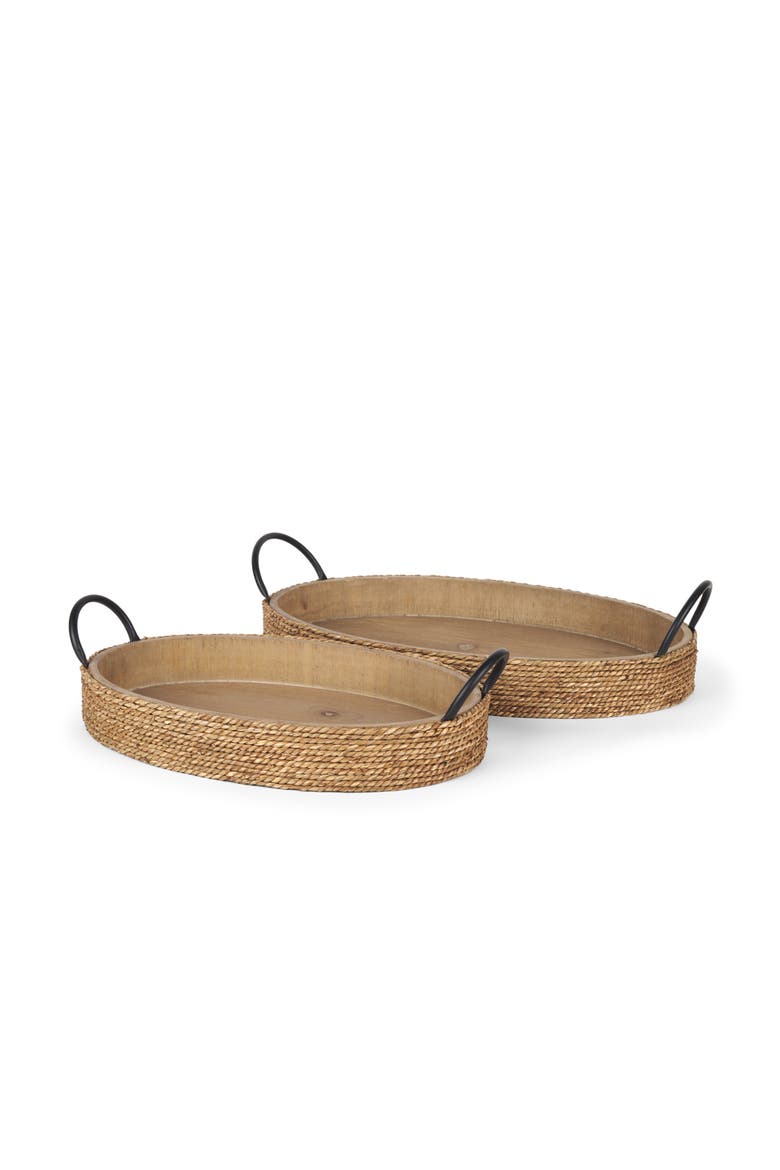 Wheaton Jute Serving Trays, Main, color, Brown