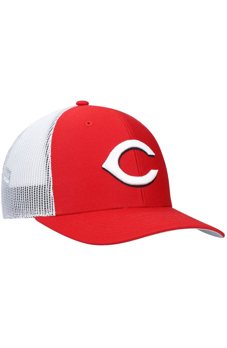 '47 Men's '47 Red/White Cincinnati Reds Primary Logo Trucker Snapback Hat, Main, color,