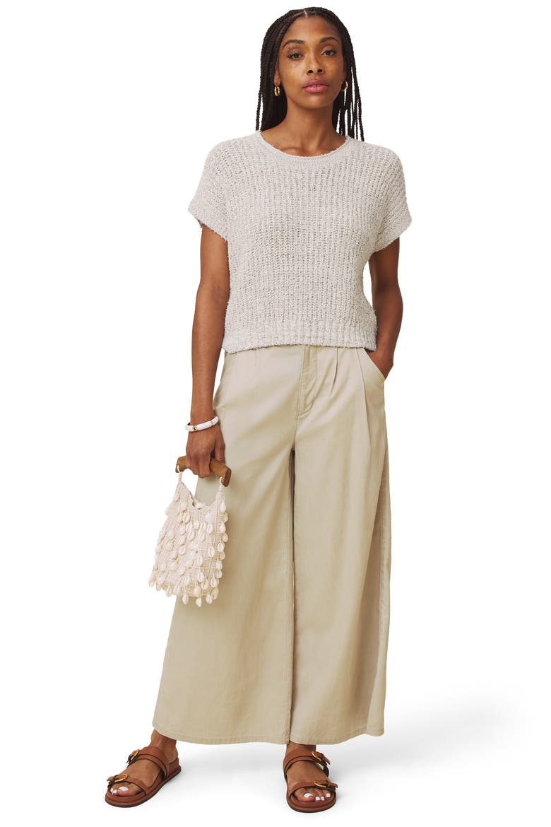Sola Cotton Blend Sweater, Alternate, color, PALE OAK WHITE/ MULTI