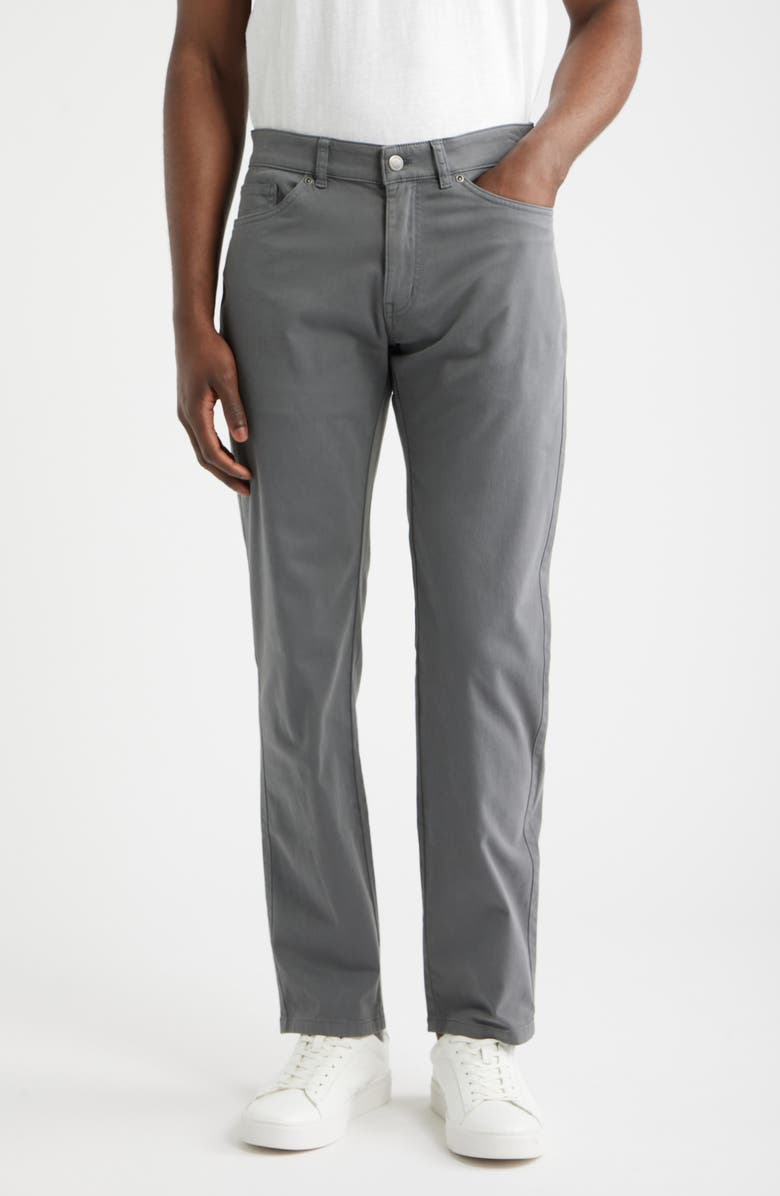Peter Millar Signature Stretch Sateen Pants, Main, color, Iron