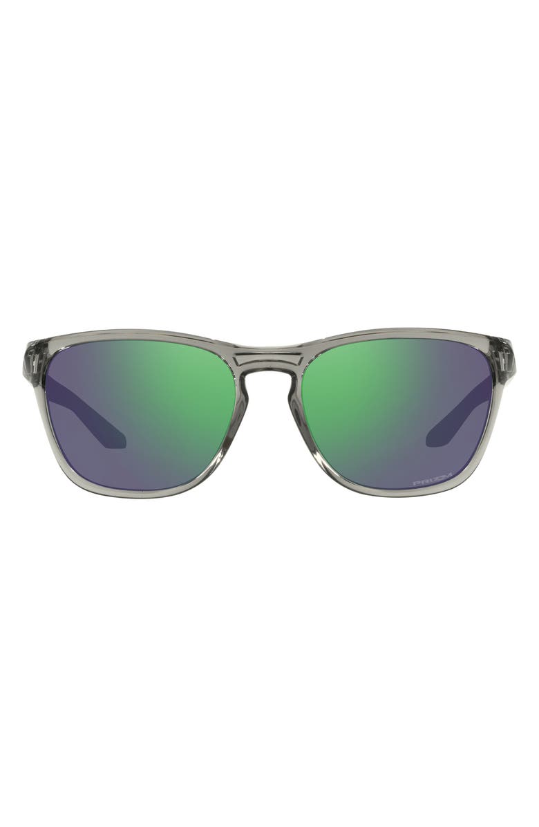 Oakley Manorburn 56mm Prizm<sup>™</sup> Square Sunglasses, Main, color, Grey Metal