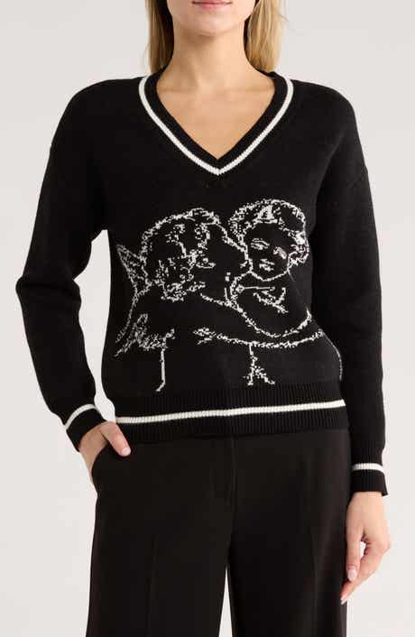 INDUSTRY REPUBLIC CLOTHING Jacquard V-Neck Sweater