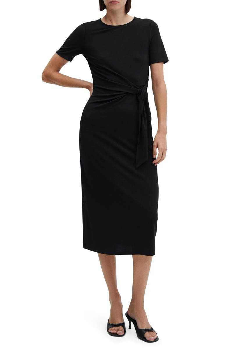 linen shift dress midi Lady in Clouds Linen Shift Dress